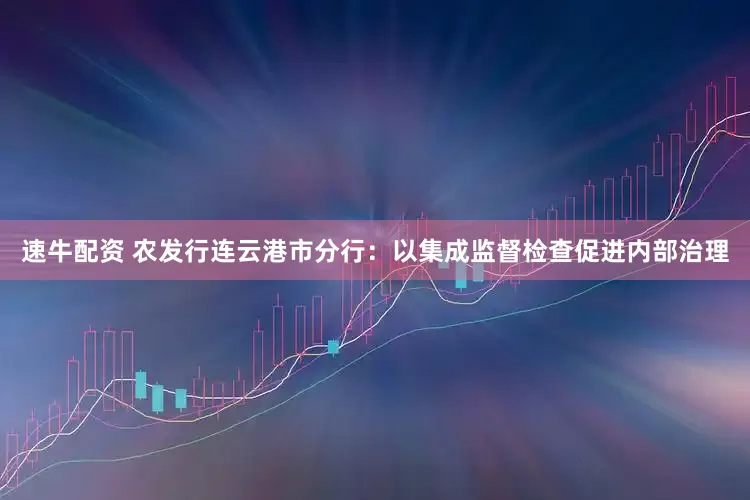 速牛配资 农发行连云港市分行：以集成监督检查促进内部治理